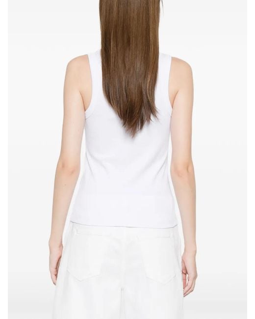 KENZO White Débardeur À Imprimé Graphique
