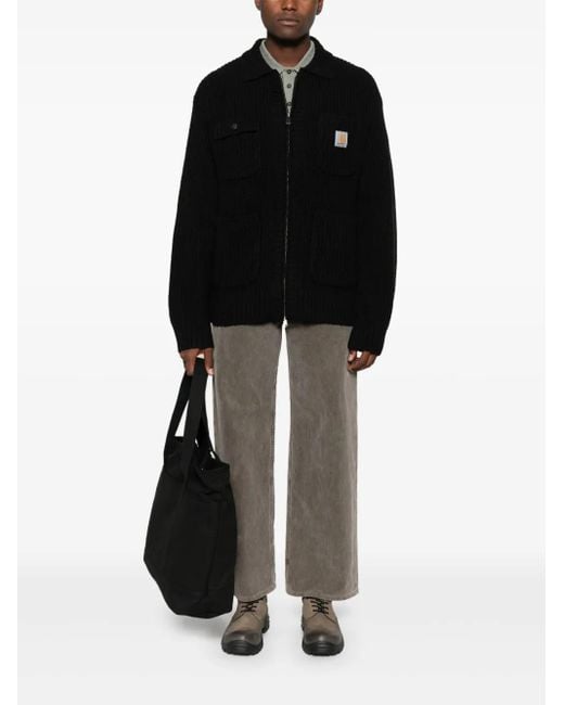 Carhartt Black Logo-Patch Cardigan for men