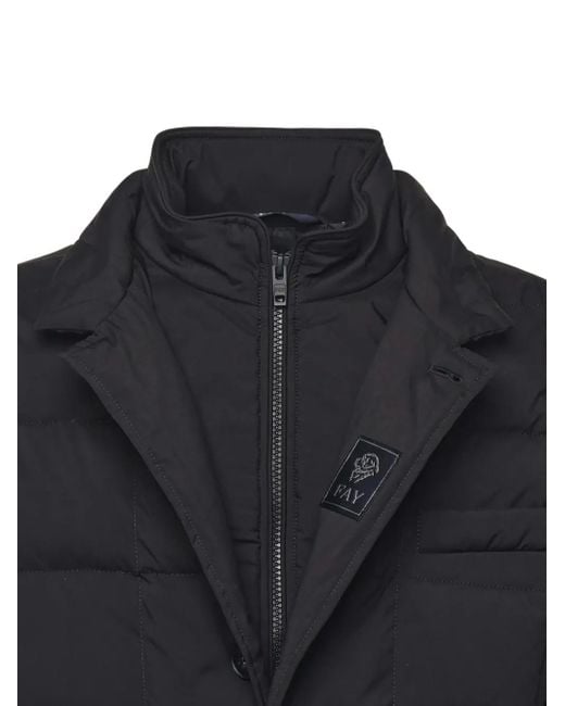 Fay Blue Quilted Zipped Jacket for men