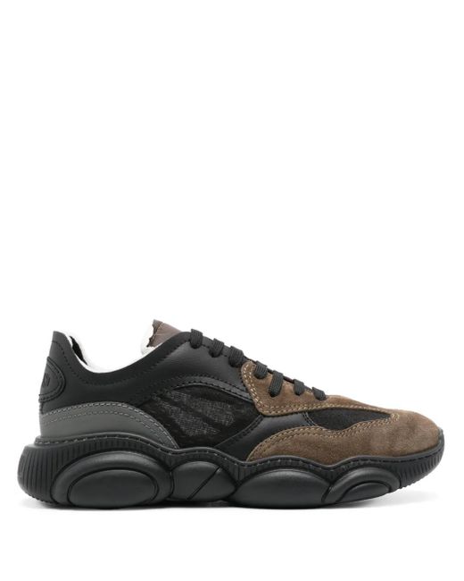Sneakers Con Design A Inserti di Moschino in Black da Uomo