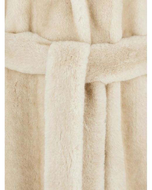 VALENTINI 1972 Natural Belted Faux-Fur Coat