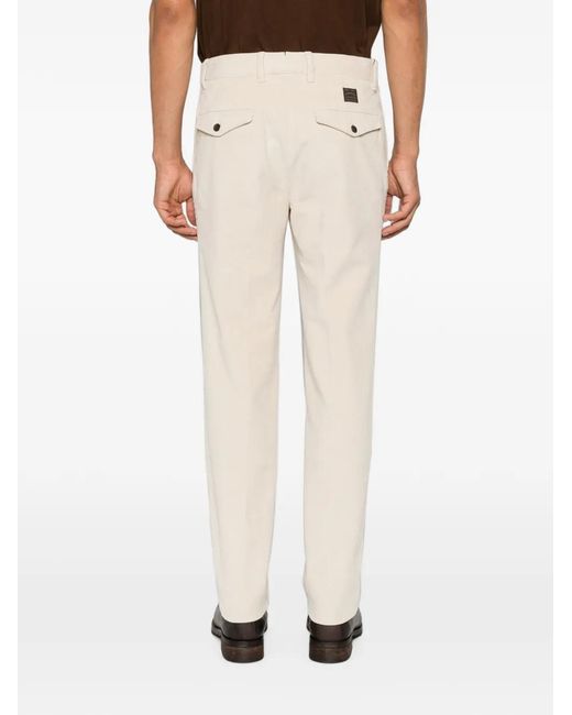 Incotex White Pleated Trousers for men