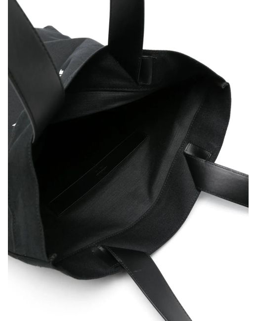 Jil Sander Black Large Flat Shopper Tote Bag