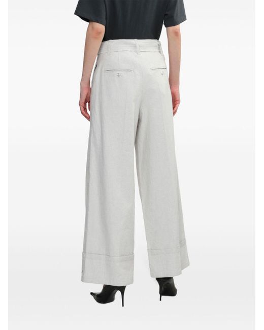 Pantalones anchos con cinturón SJYP de color White