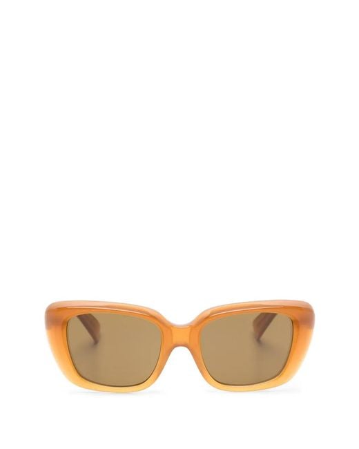 Saint Laurent Natural Lunettes De Soleil À Monture Rectangulaire