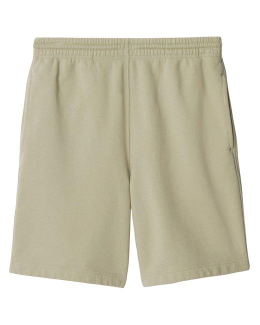 Burberry Natural Ekd-appliqué Cotton Shorts for men