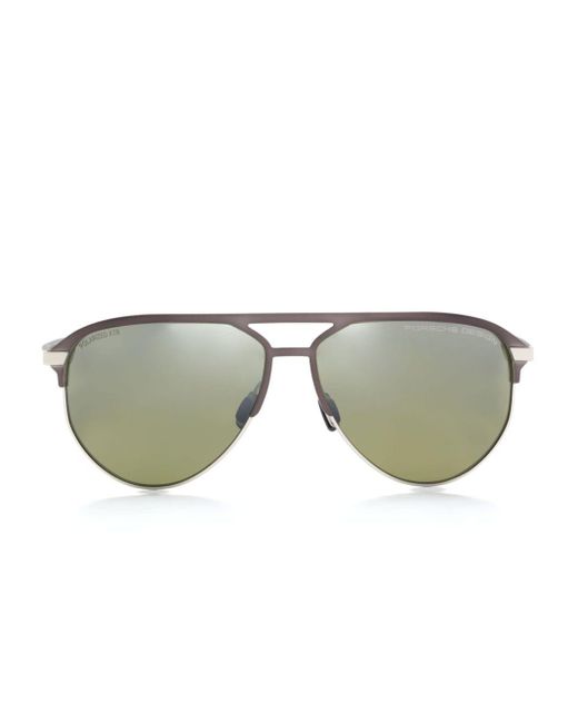 Porsche Design Gray Pilot-frame Sunglasses