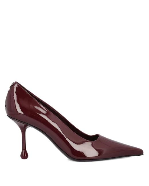 Jimmy Choo Purple Ixia Pumps aus Lackleder 80mm