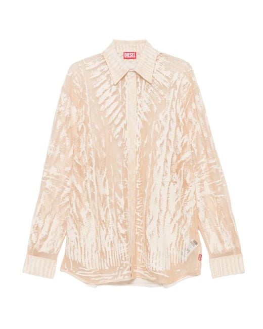 Blouse À Imprimé Abstrait DIESEL en coloris Natural