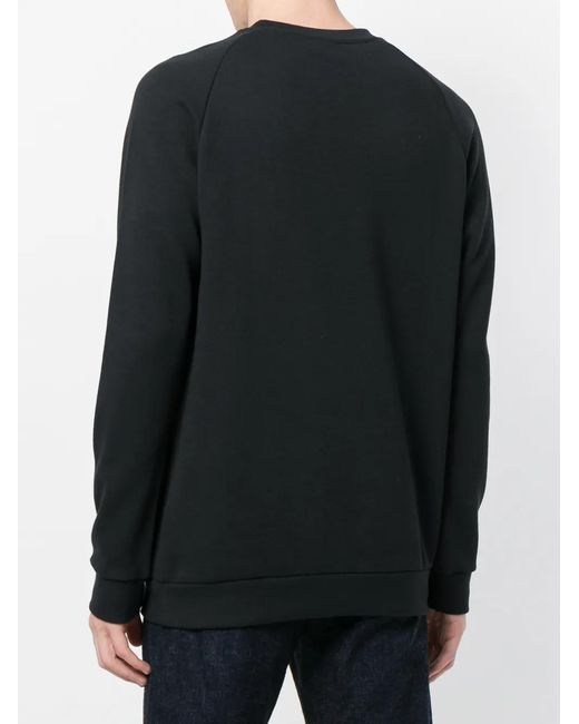 Adidas Black French Terry Trefoil Crewneck for men