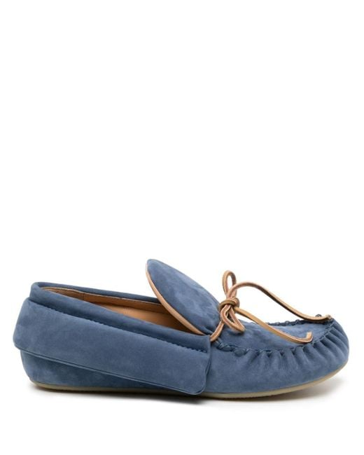 J.W. Anderson Blue Suede moccasin loafers