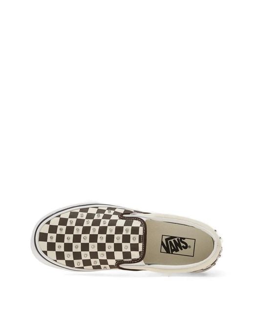 Vans White Checkerboard Stud-Embellished Sneakers