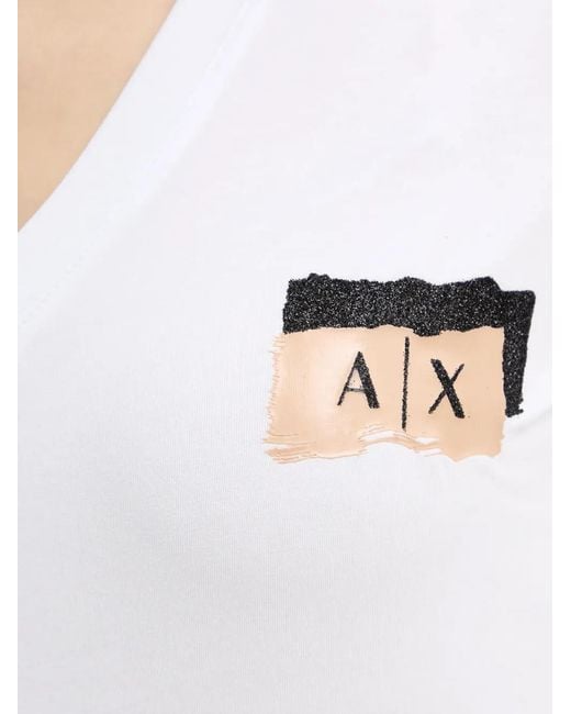 ARMANI EXCHANGE Blue V-Neck T-Shirt
