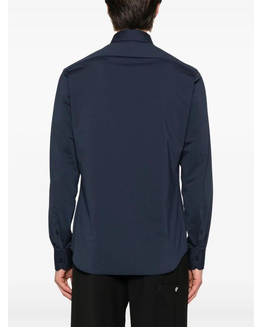 Xacus Blue Cutaway-Collar Shirt for men