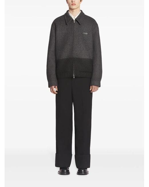 Lanvin Gray Two-Tone Bomber Jacket