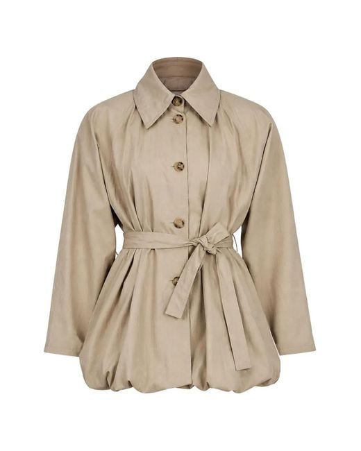 Magda Butrym Natural Bubble Single-Breasted Coat