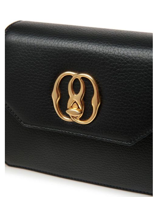 Bally Emblem Octogone Leather Mini Bag in Black | Lyst