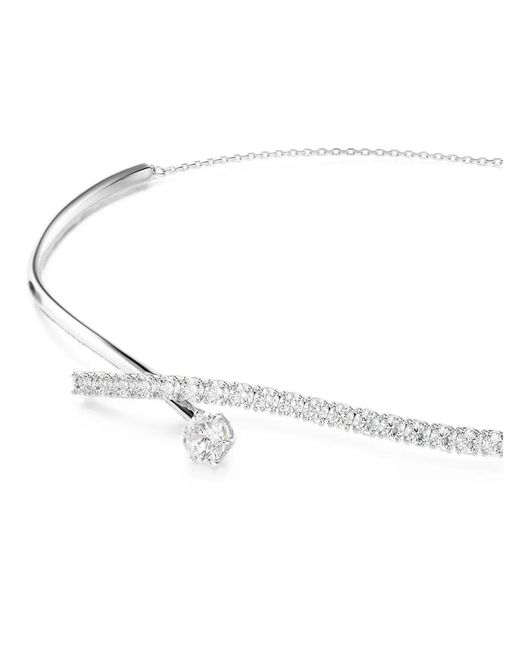 Swarovski White Crystal-Embellished Necklace