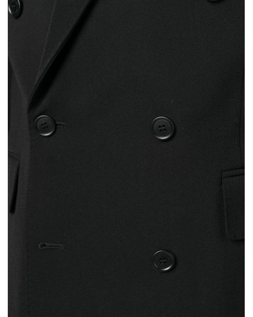 Balenciaga Black Double-breasted Peak-lapel Blazer for men