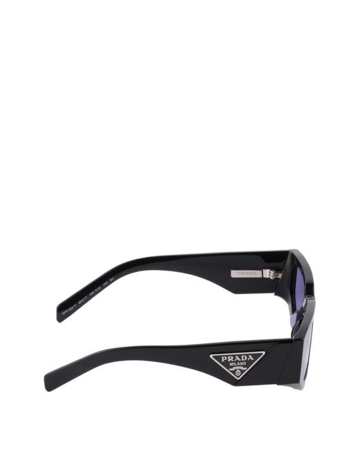 Prada White Triangle-Logo Rectangle-Frame Sunglasses for men