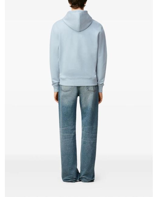 Felpa Ami-De-Coeur Con Zip E Cappuccio di AMI in Blue da Uomo