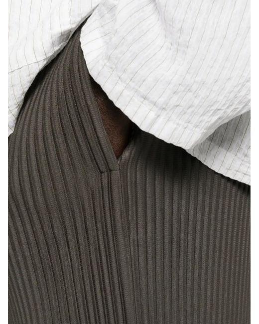Homme Plissé Issey Miyake Gray Homme Plisse' Issey Miyake Pleated Trousers for men