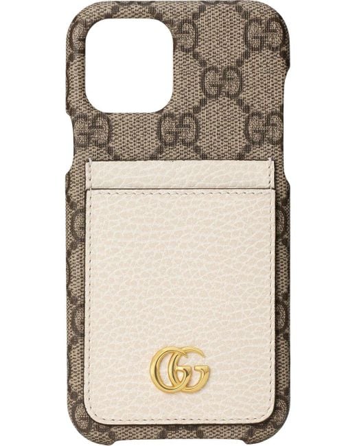 Gucci GG Marmont Iphone 12 Pro Hoesje in het Natural
