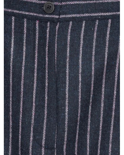 Henrik Vibskov Blue Shady Suiting Pinstripe Wide-Leg Trousers