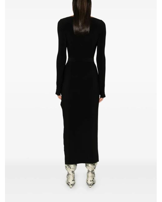 Norma Kamali Black Scoop-Neck Maxi Dress