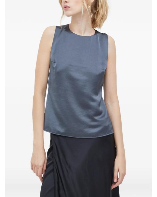 Samsøe & Samsøe Blue Ellie Racer-Back Top
