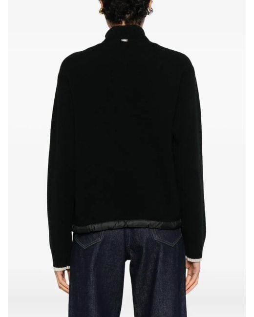 Cárdigan acolchado con cremallera Herno de color Black