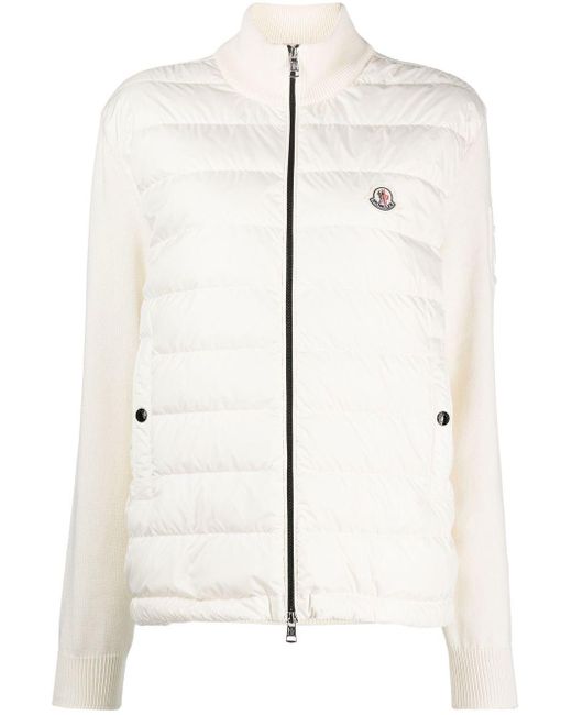 Moncler Natural Quilted Padded Cardigan