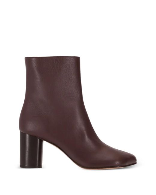 Niccolò Pasqualetti Brown Obliqua Leather Ankle Boots
