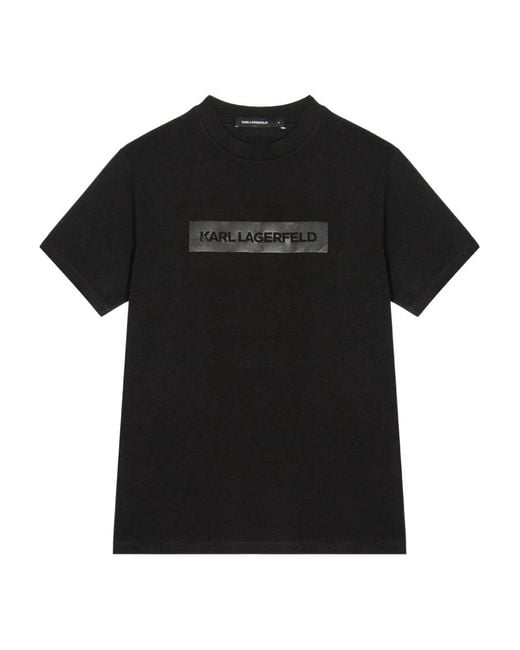 Karl Lagerfeld Black Logo T-Shirt for men
