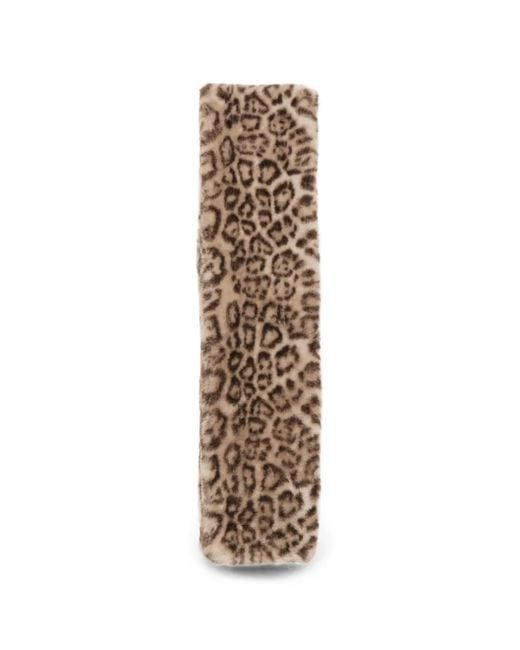 Apparis White Leopard-Print Scarf