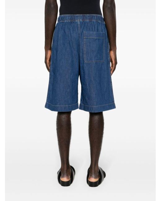 Studio Nicholson Blue Drawstring-waist Denim Shorts for men