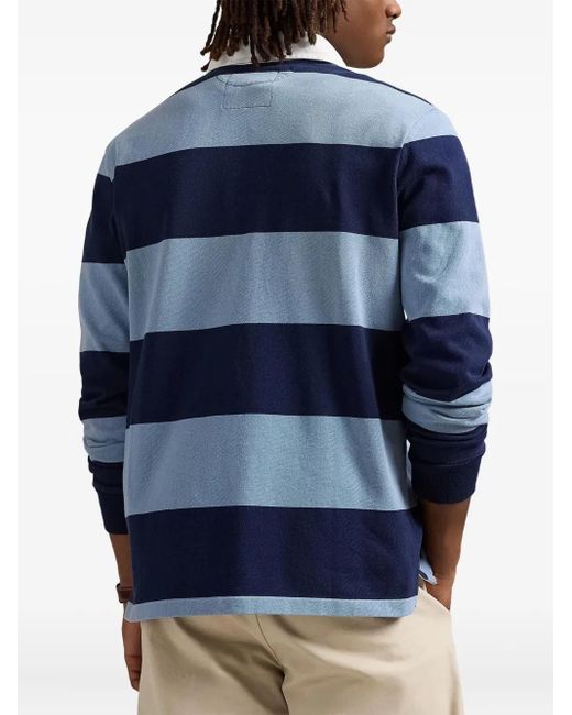 Polo Ralph Lauren Blue Striped Polo Shirt for men