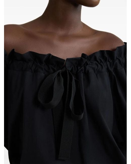 Patou Black Volume Jersey Top