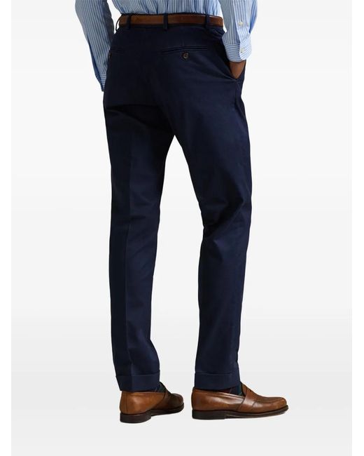 Polo Ralph Lauren Blue Turn-Up-Hem Trousers for men