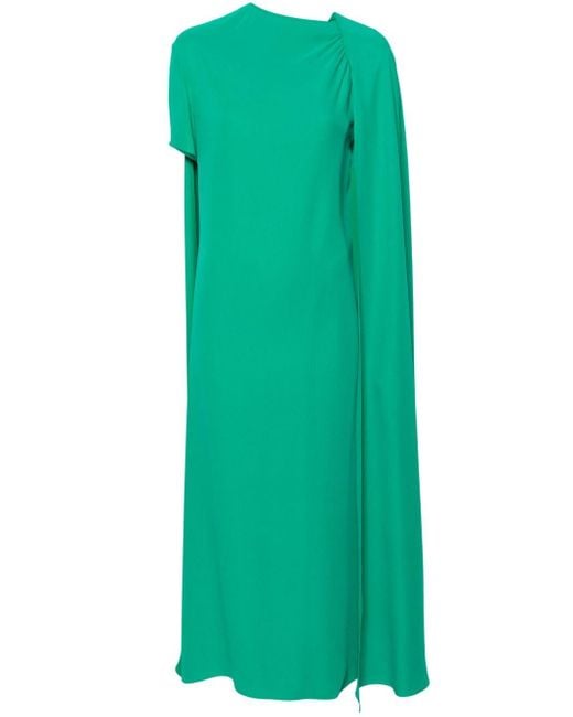 Valentino Garavani Green Cady Couture Silk Dress - Women's - Silk