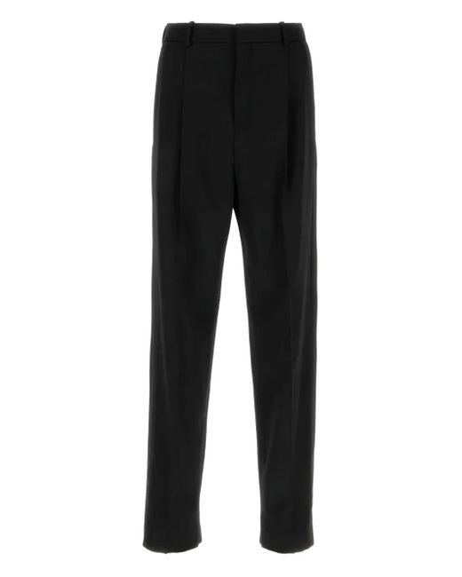 Pantalones de vestir de lana Saint Laurent de hombre de color Black