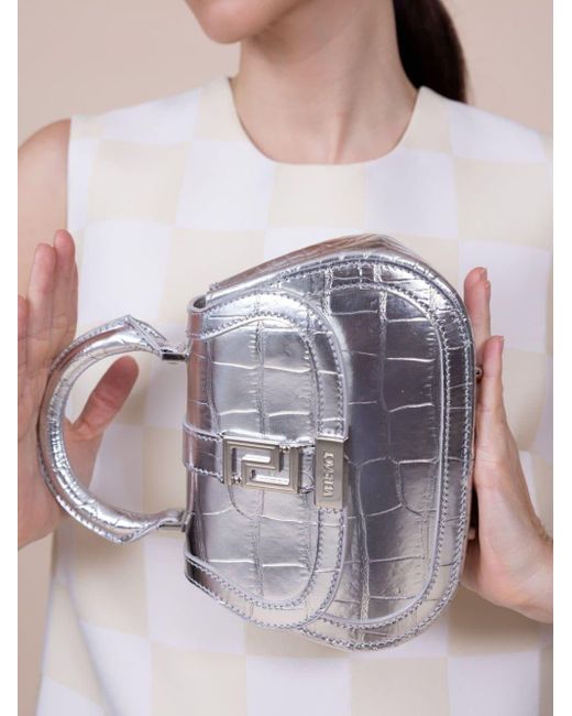Versace Greca Goddess Handtasche mit Metallic-Effekt