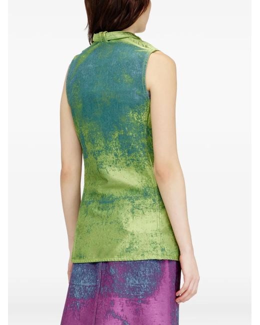 DIESEL Green Débardeur À Bretelles
