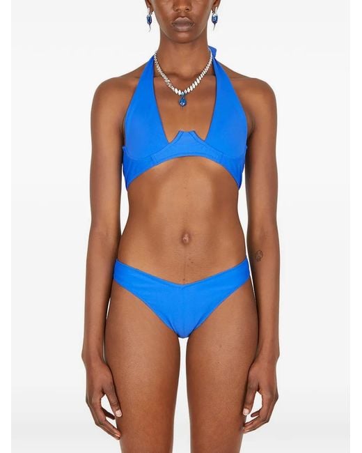 DI PETSA Blue Nymph Self-Tie Halterneck Bikini