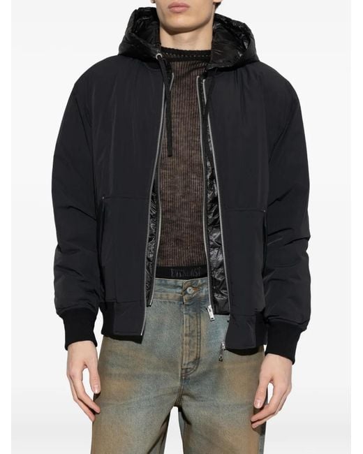 Moose Knuckles Blue Brixton Hooded Down Jacket for men