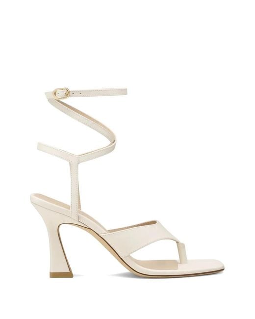 Stuart Weitzman White 8.5Cm Vinnie Sandals