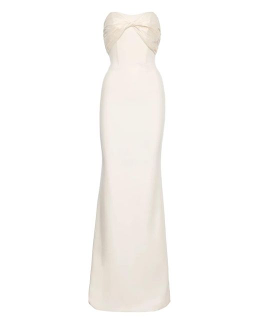 V:PM ATELIER White Schulterfreies Kleid