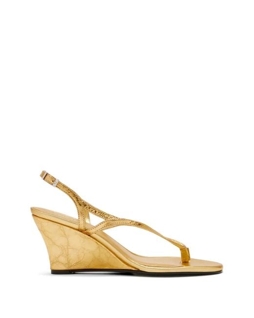 GIMAGUAS Natural Leather Wedge Sandals