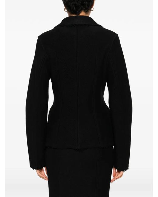 Totême Black Raw Hem Jacket
