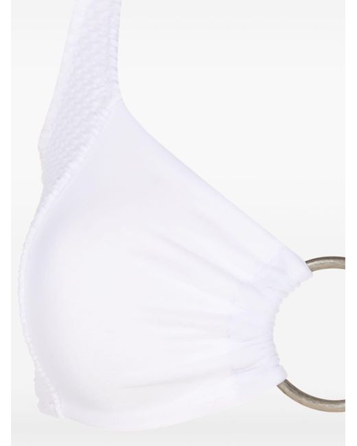 Amir Slama White Ring-embellished Bikini